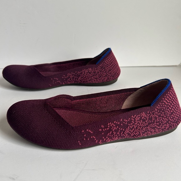 Rothy’s The Flat Retired Fig python Pink Purple ombré slip on round toe size 6.5 - Picture 7 of 12